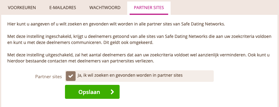 Safe Dating Networks