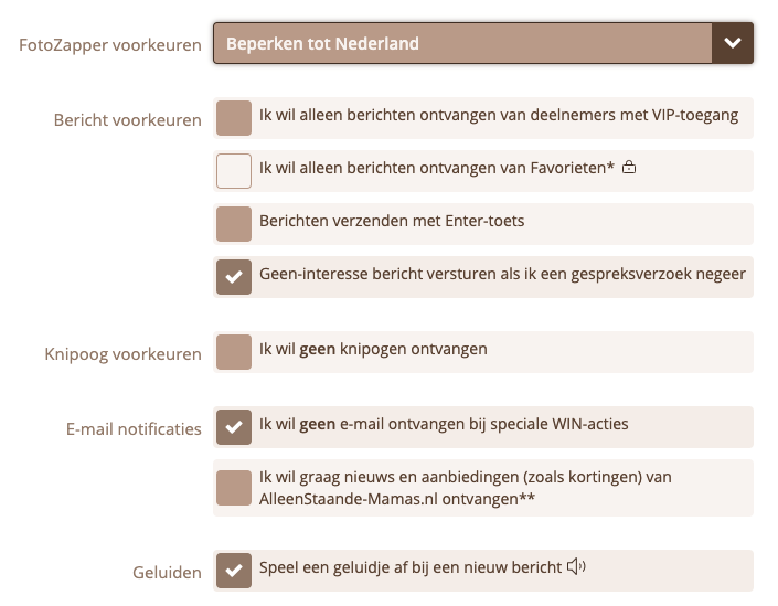 Privacy op Alleenstaande-mamas.nl