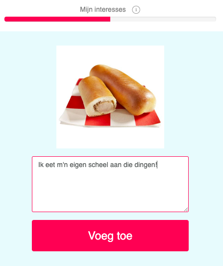 Ik eet me scheel aan worstenbroodjes